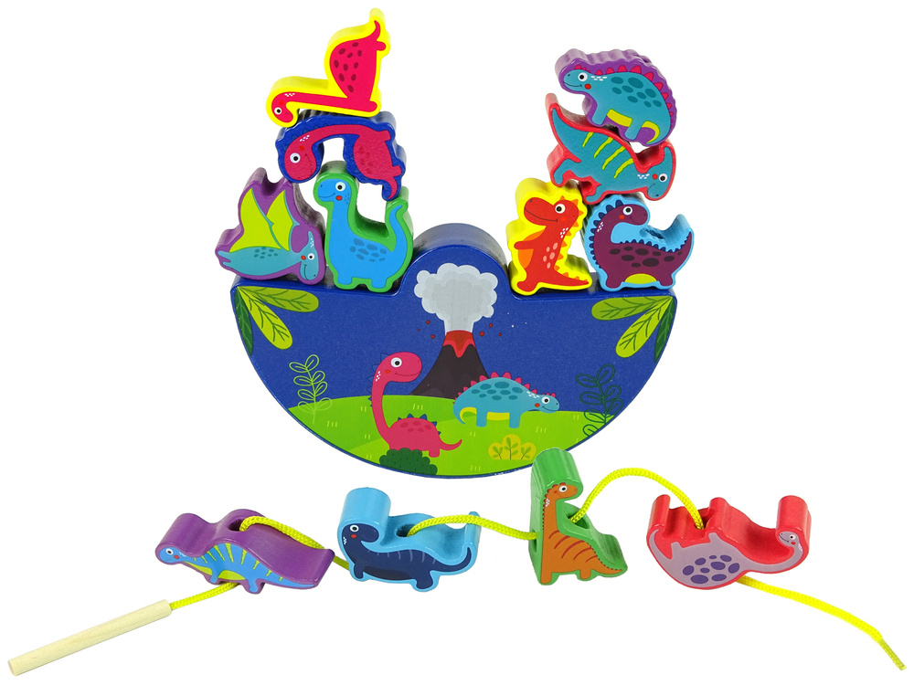 Drewniana Gra Dinosaur Balance Game Dinozaury Zręcznościowa - obrazek 2