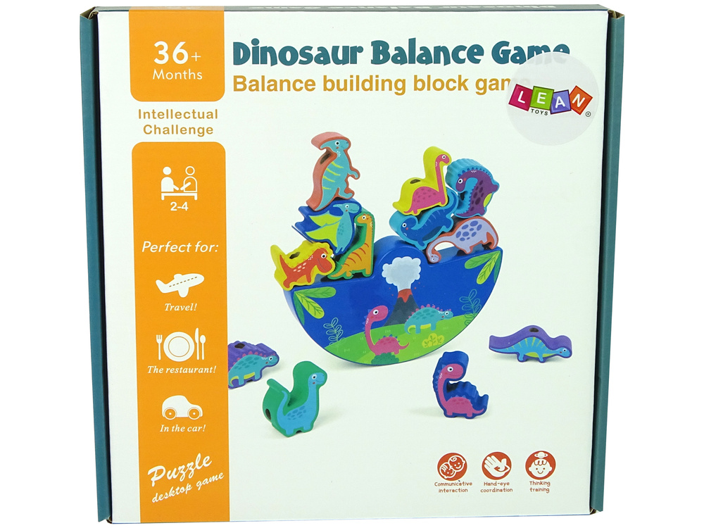 Drewniana Gra Dinosaur Balance Game Dinozaury Zręcznościowa - obrazek 3