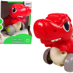 Dinozaur Na Kółkach T-Rex Czerwony Figurka