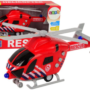 Helikopter Ratunkowy Straż Pożarna Czerwony Dźwięk Światła Śmigła