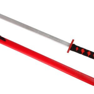 Drewniany Miecz Czerwony Rekwizyt Dla Rycerza 73 cm