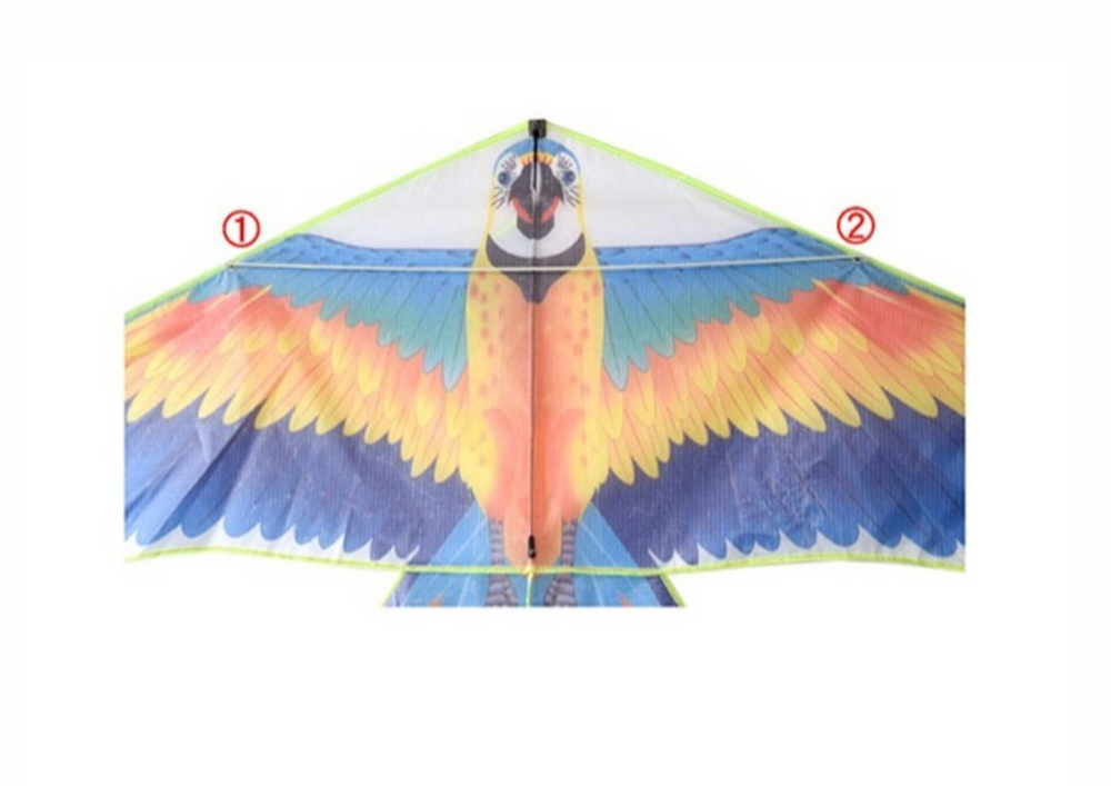 Duży Latawiec Ptak Długi Ogon Wstążki Kolorowy Papuga 250cm x 140cm - obrazek 3