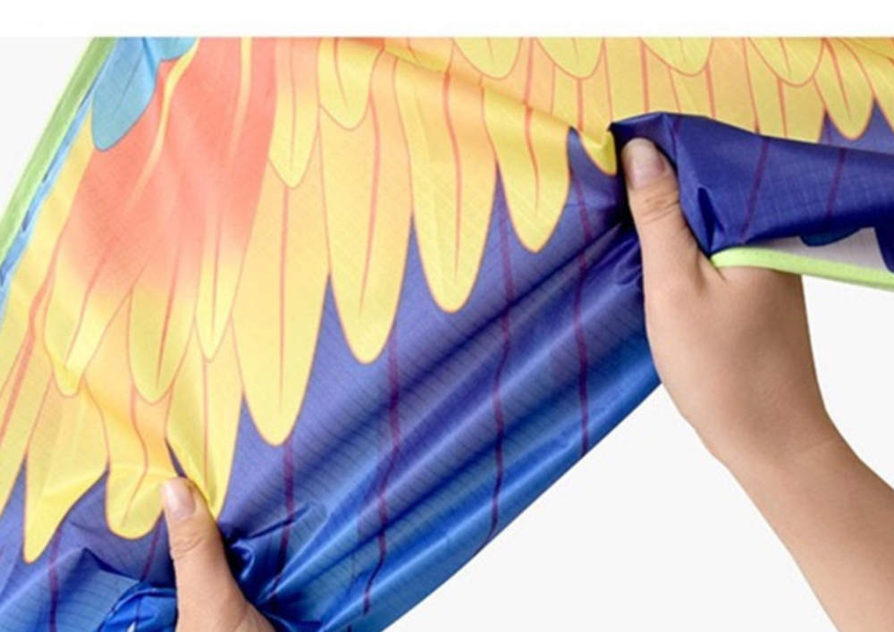 Duży Latawiec Ptak Długi Ogon Wstążki Kolorowy Papuga 250cm x 140cm - obrazek 4