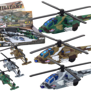 Helikopter Wojskowy Śmigłowiec Militarny Aluminiowy Mix Dźwięk Światła