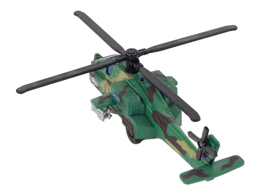 Helikopter Wojskowy Śmigłowiec Militarny Aluminiowy Mix Dźwięk Światła - obrazek 5