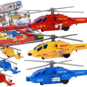 Helikopter Śmigłowiec Aluminiowy Ratunkowy Z Napędem Mix Dźwięk Światła