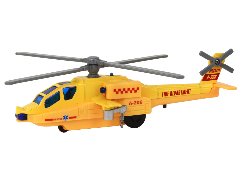 Helikopter Śmigłowiec Aluminiowy Ratunkowy Z Napędem Mix Dźwięk Światła - obrazek 2