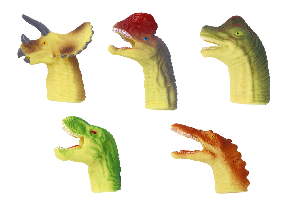 Dinozaury Na Palce Gumowe Sensoryczne Pacynki - obrazek 2