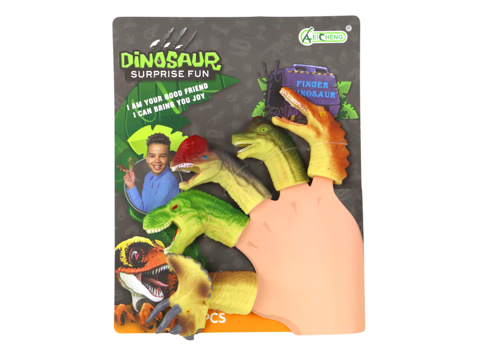 Dinozaury Na Palce Gumowe Sensoryczne Pacynki - obrazek 3