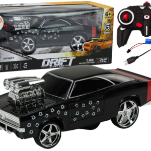 Autko Zdalnie Sterowane 1:18 Drift 360 Światła Dźwięki Czarny