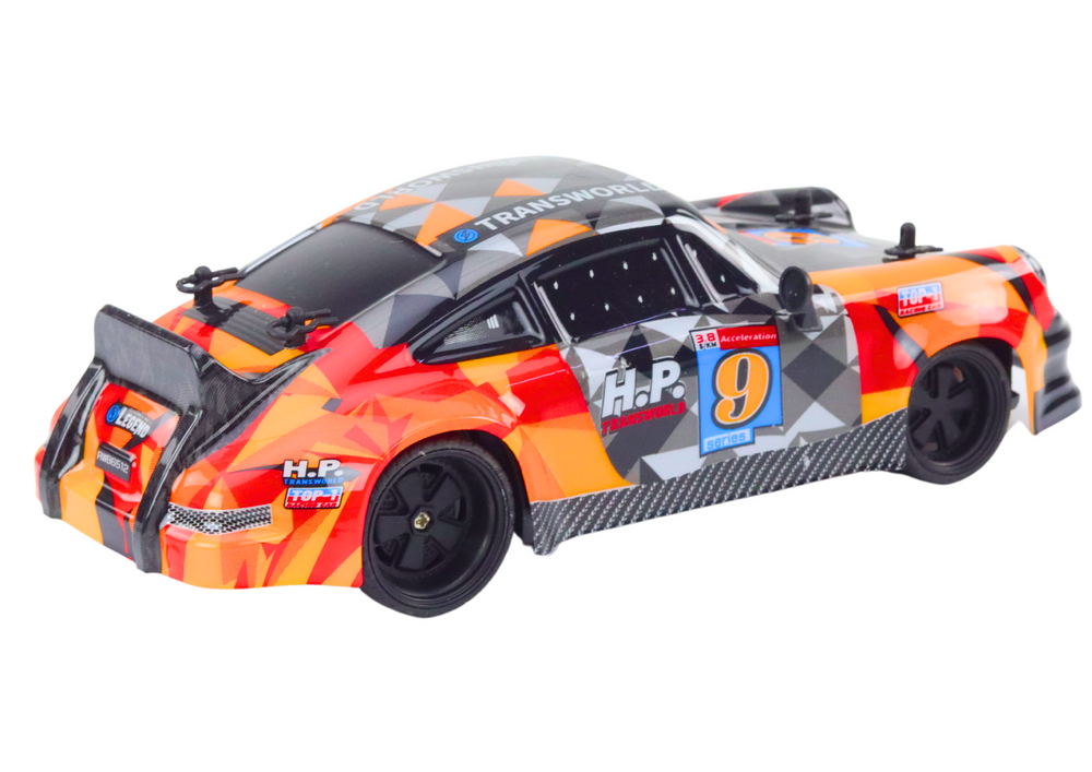Autko Zdalnie Sterowane RC 1:18 Gumowe Koła Drift Pomarańczowy - obrazek 3