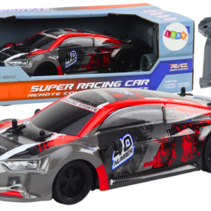 Autko Zdalnie Sterowane RC 1:18 Gumowe Koła Drift Czerwony