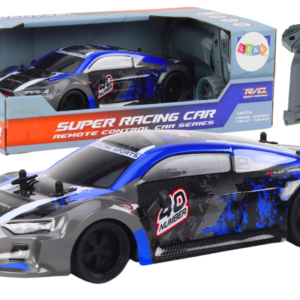 Autko Zdalnie Sterowane RC 1:18 Gumowe Koła Drift Niebieski