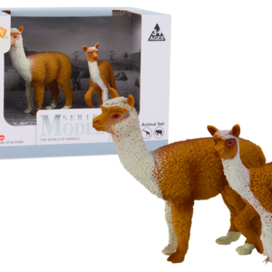 Figurka Dorosła Lama 8 cm z młodą Lamą 6 cm Zwierzęta Świata