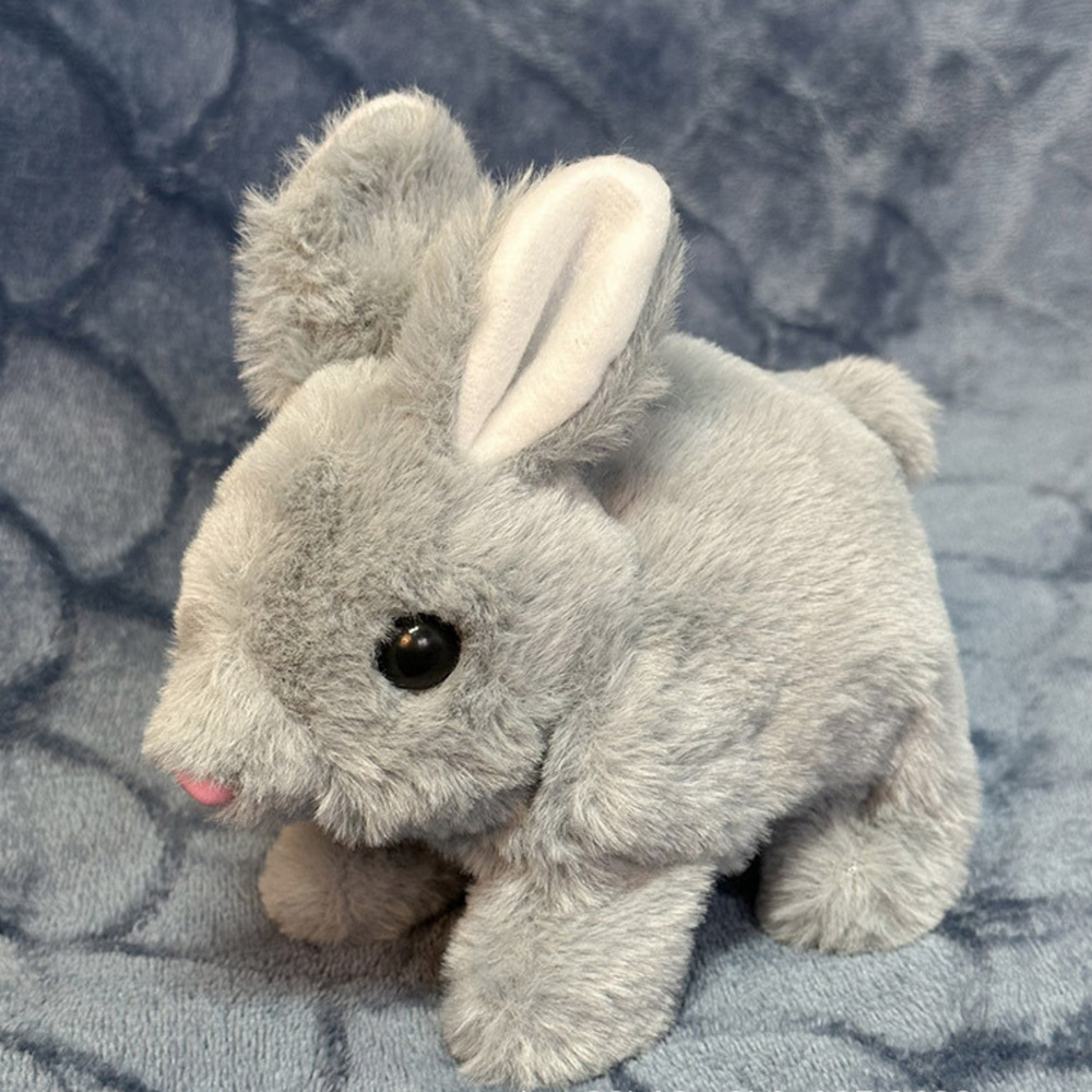 Pluszowa Maskotka Przytulanka Zając Królik Szary 18cm - obrazek 3