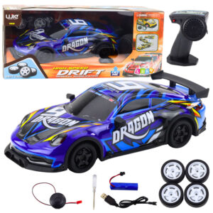 Auto Sportowe Zdalnie Sterowane RC Podświetlana Karoseria Drift Niebieski