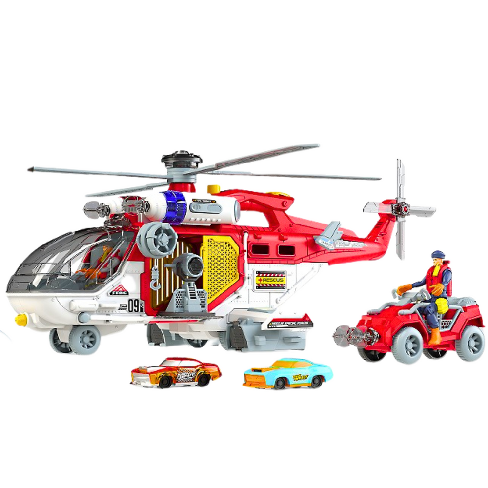 Helikopter Ratunkowy Wielofunkcyjny Akcesoria Zestaw Światła Dźwięki - obrazek 2