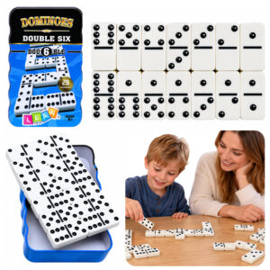 Domino Gra Klasyczna Rodzinna Logiczna Zręcznościowa 28 Kostek