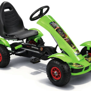 Sportowy Gokart Na Pedały F618 Pomowane Koła Obciążenie 50kg Zielony