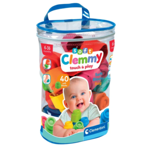 Clemmy Kolorowy Zestaw Woreczek 40 Miękkich Klocków Clementoni 17878