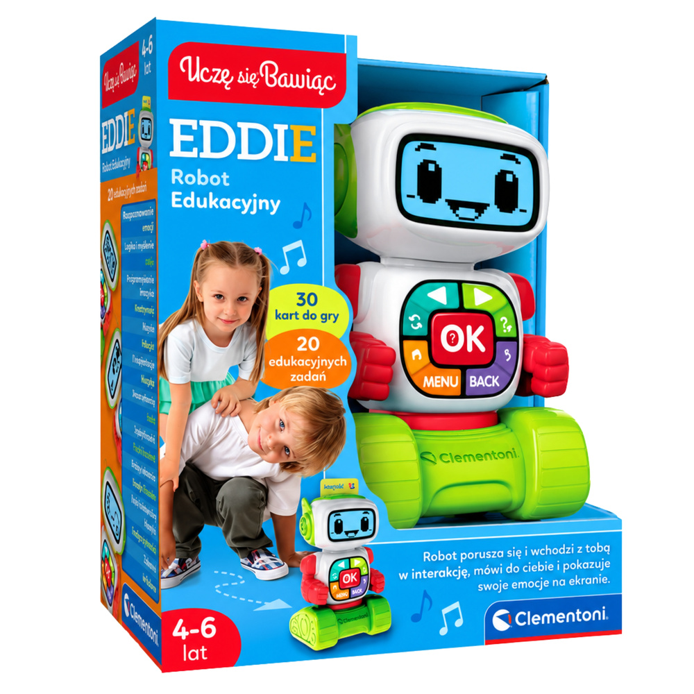 Edukacyjny Robot Eddie Język Polski Uczę się Bawiąc Clementoni 50411 - obrazek 4