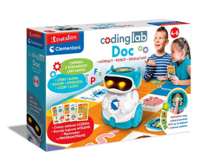 Zestaw Edukacyjny Robot Doc Nauka Robotyka Edukacyjna Język Polski Clementoni 50730
