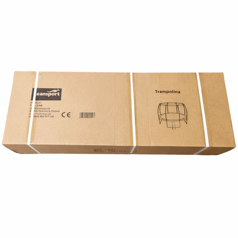 Trampolina Ogrodowa LEAN Z Siatką Wewnętrzną Czarno-Zielona 252CM 8FT - obrazek 5