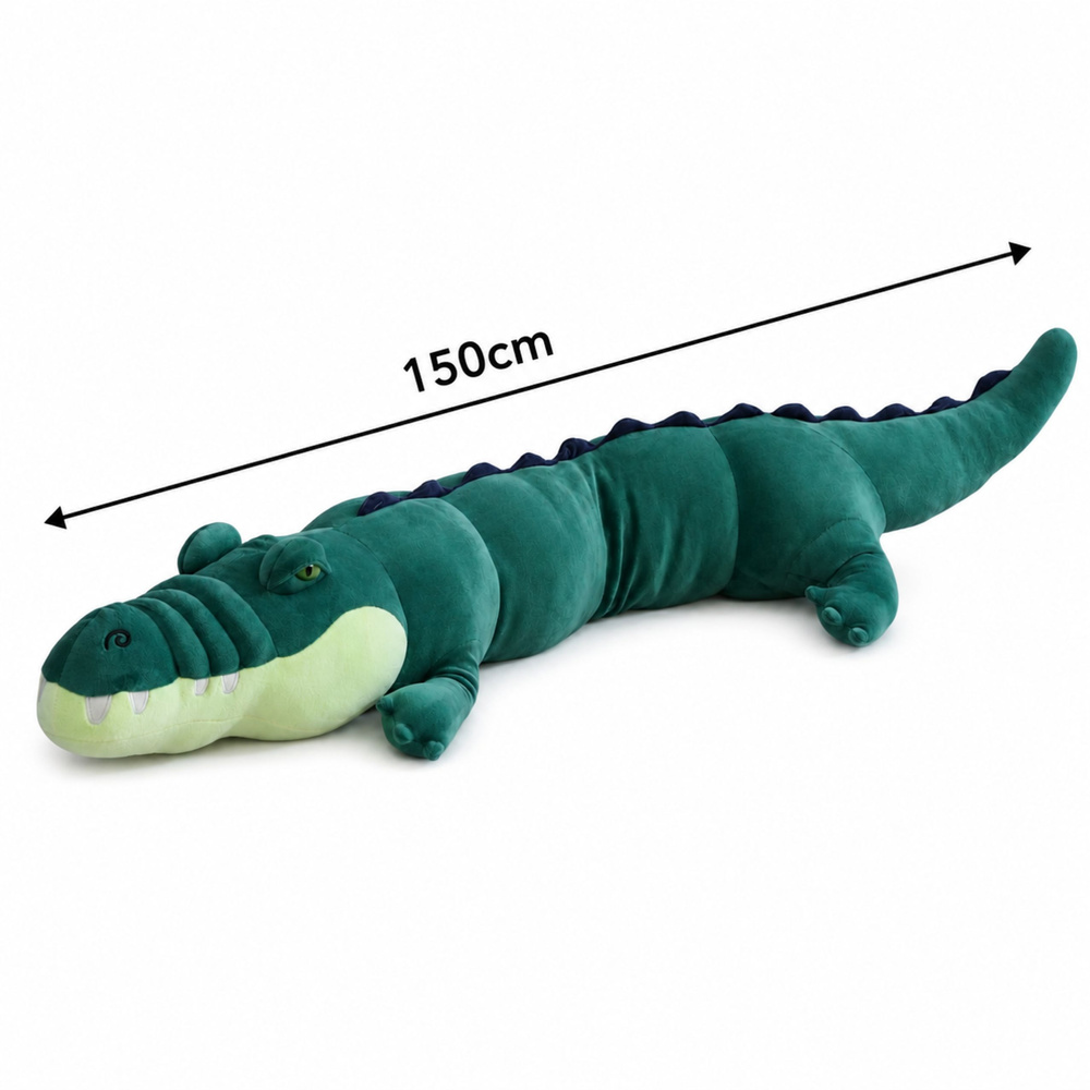 Duży Pluszowy Krokodyl Maskotka Przytulanka Realistyczny Zielony 150 cm - obrazek 4