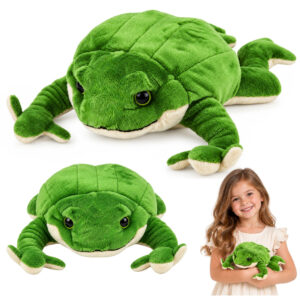 Pluszowa Żabka Maskotka Przytulanka Miękka Żaba Obciążeniowa Zielona 26 cm