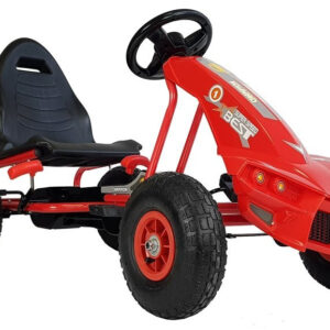 Gokart na Pedały A-18 Pompowane Koła Regulowany Fotel Czerwony