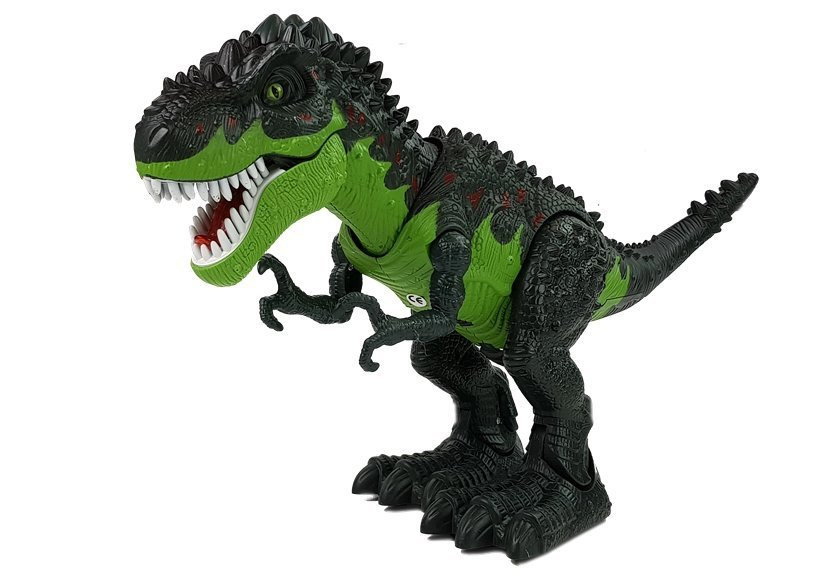 Dinozaur Na Baterie Składa Jaja Zieje Ogniem Para Wodna Zielony - obrazek 2