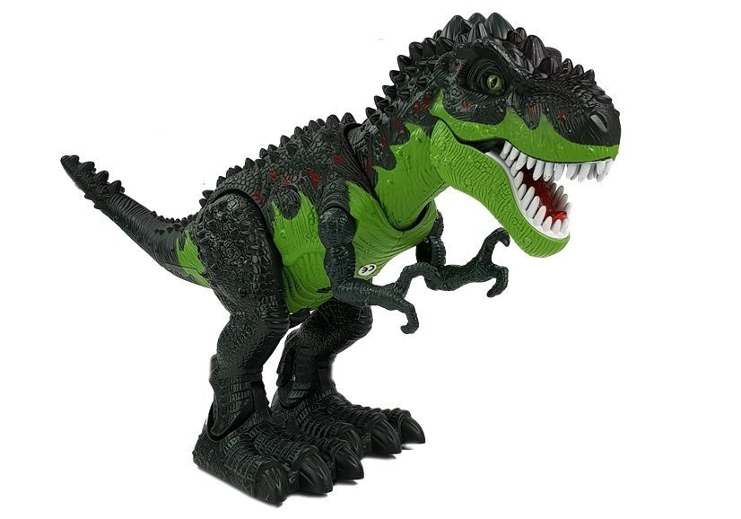 Dinozaur Na Baterie Składa Jaja Zieje Ogniem Para Wodna Zielony - obrazek 4