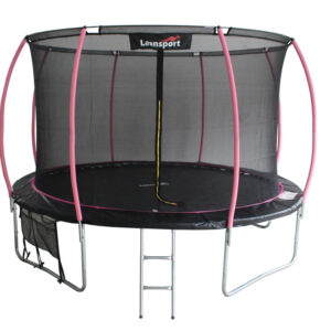 Trampolina LEAN Sport Max 14ft Czarno-Różowa