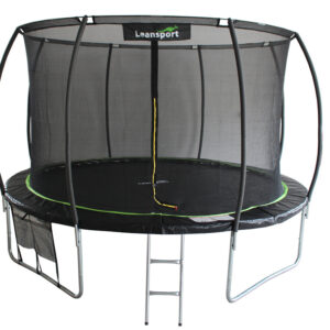 Trampolina LEAN Sport Max 14ft Czarno-Zielona