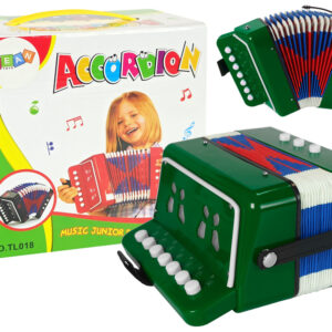 Akordeon Instrument Dla Małego Muzyka Zielony