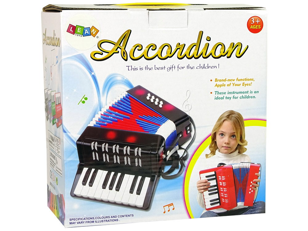 Akordeon Instrument Muzyczny Dla Dzieci Muzyka Czerwony - obrazek 4